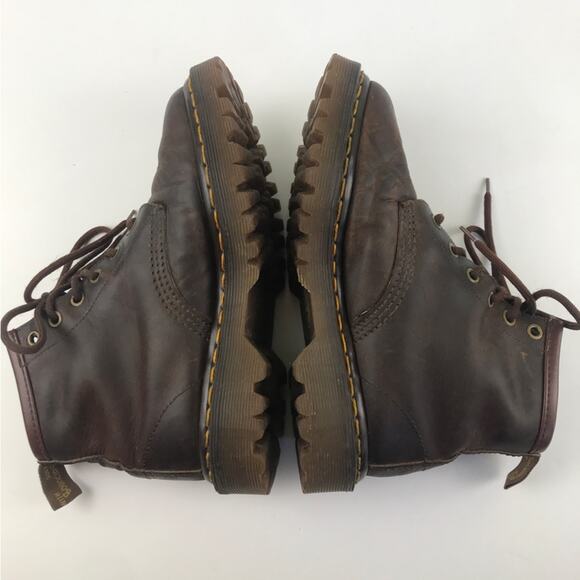 Vintage 90s Doc Dr Martens 1460 Style Leather Made in England Round Logo Boots - Picture 6 of 15